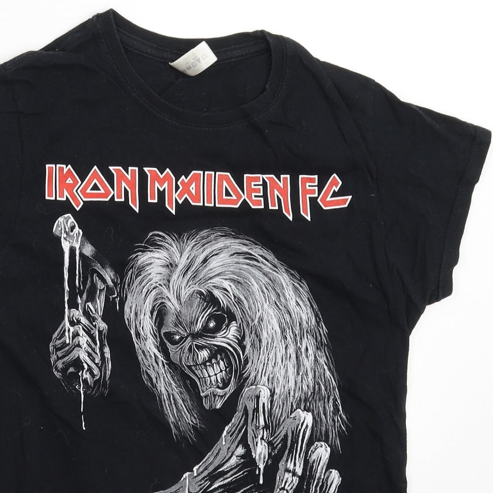 Gildan Womens Black   Basic T-Shirt Size M  - Iron Maiden
