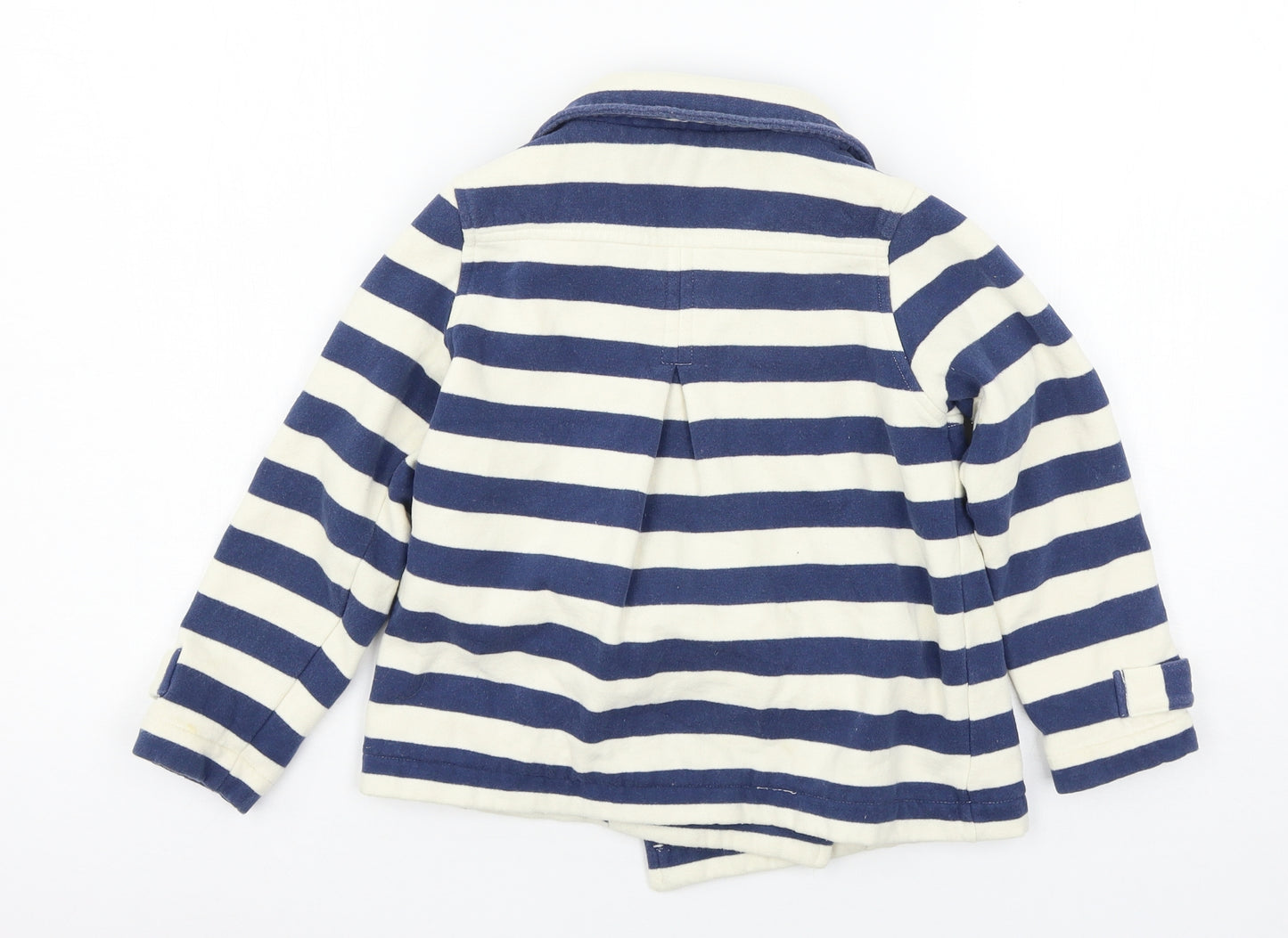 Mini Boden Girls Blue Striped Jersey Jacket  Size 5-6 Years