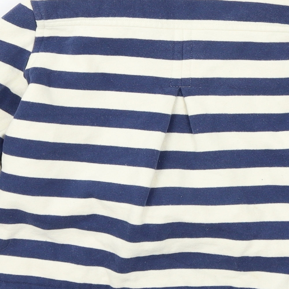 Mini Boden Girls Blue Striped Jersey Jacket  Size 5-6 Years