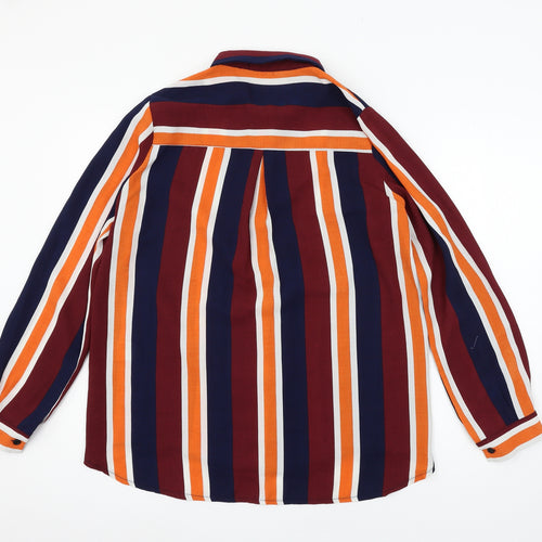 Vero & Lucy Womens Multicoloured Striped  Basic Blouse Size L