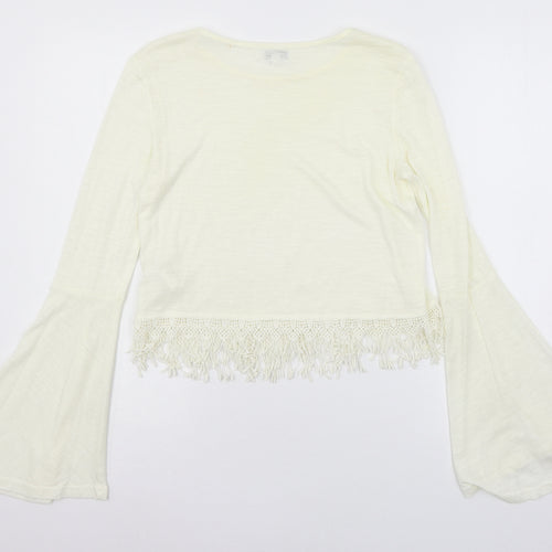 Glamourous Womens White  Jersey Basic T-Shirt Size 10
