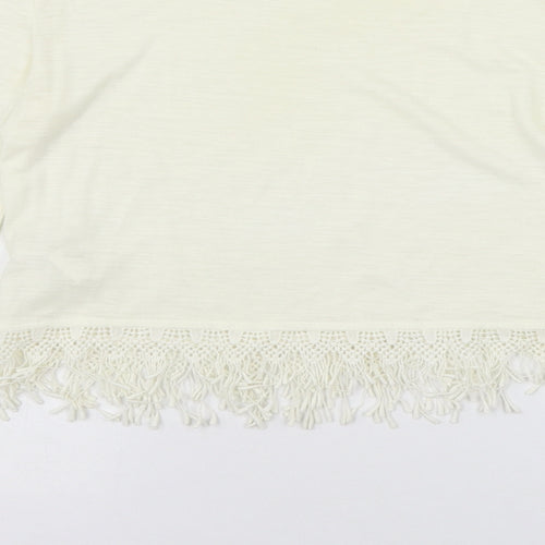 Glamourous Womens White  Jersey Basic T-Shirt Size 10