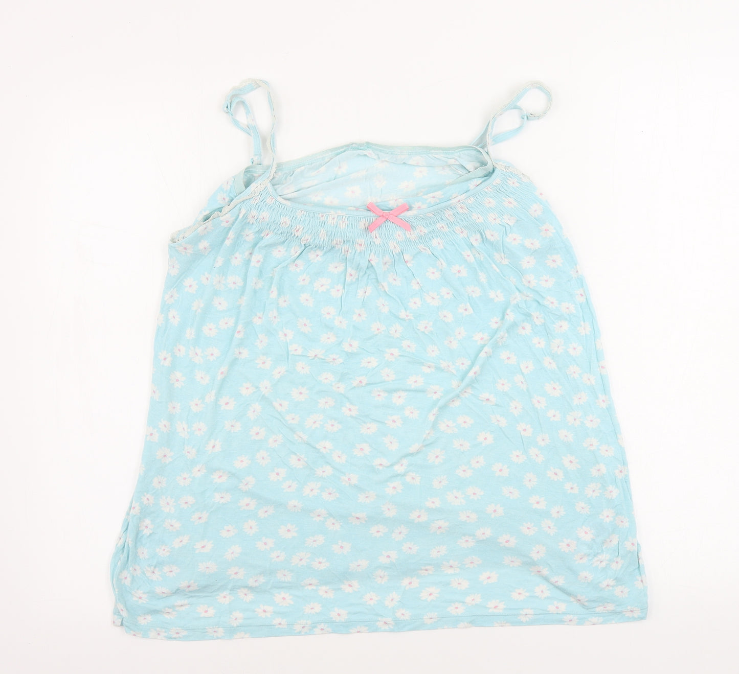 Marks and Spencer  Womens Blue Floral  Basic T-Shirt Size 16