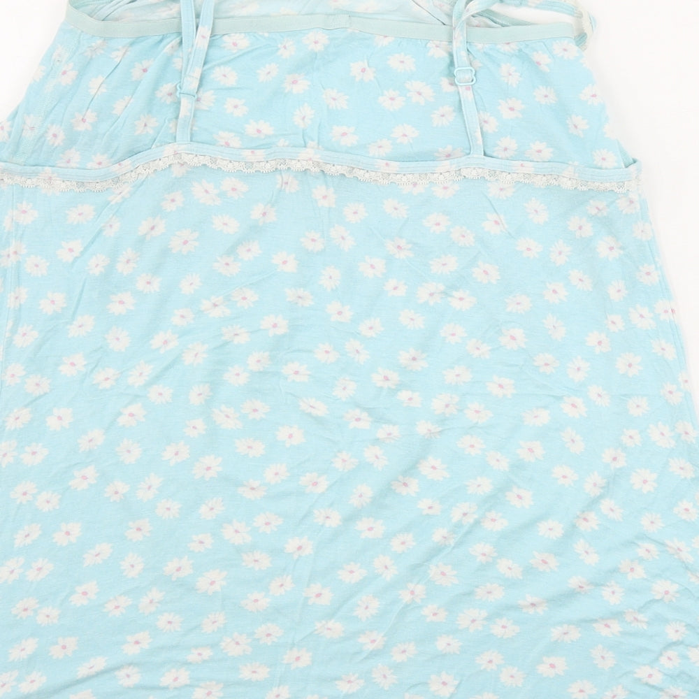 Marks and Spencer  Womens Blue Floral  Basic T-Shirt Size 16