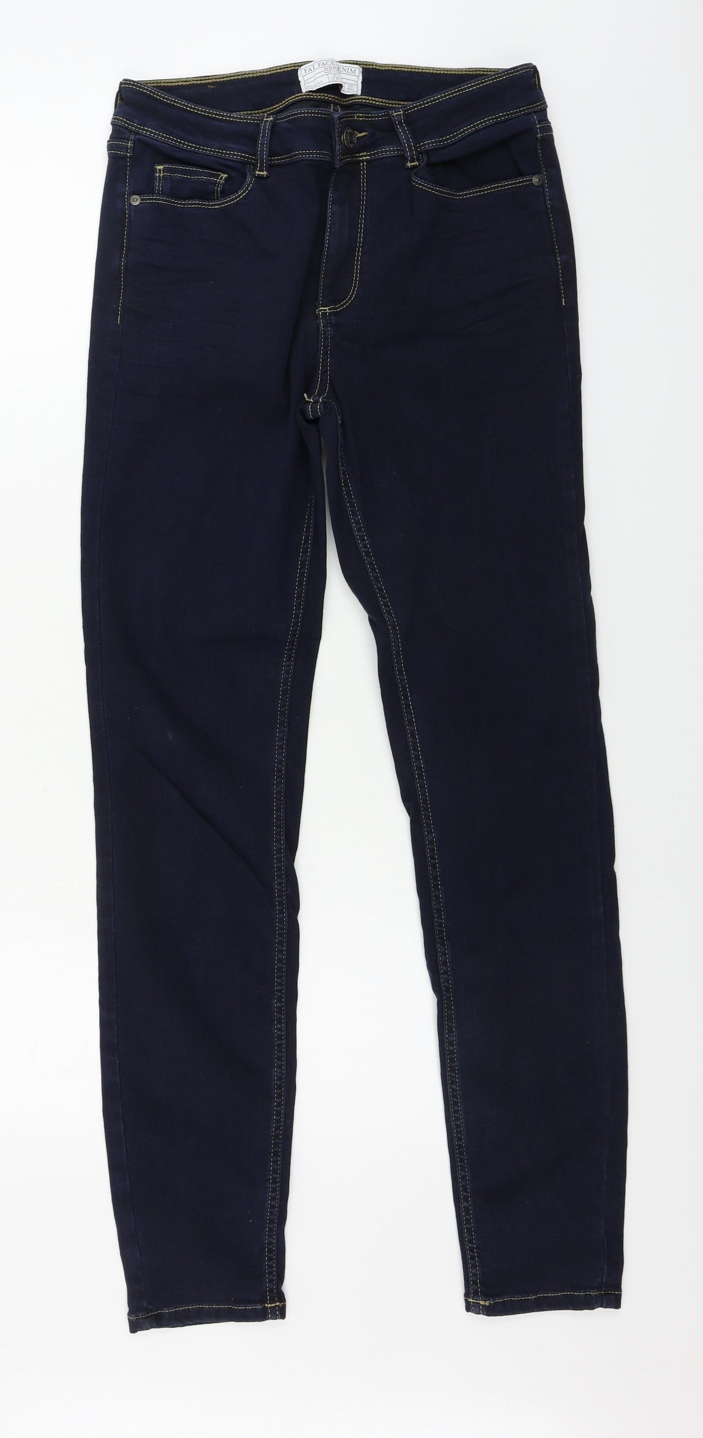 Fat Face Womens Blue   Skinny Jeans Size 10 L28 in