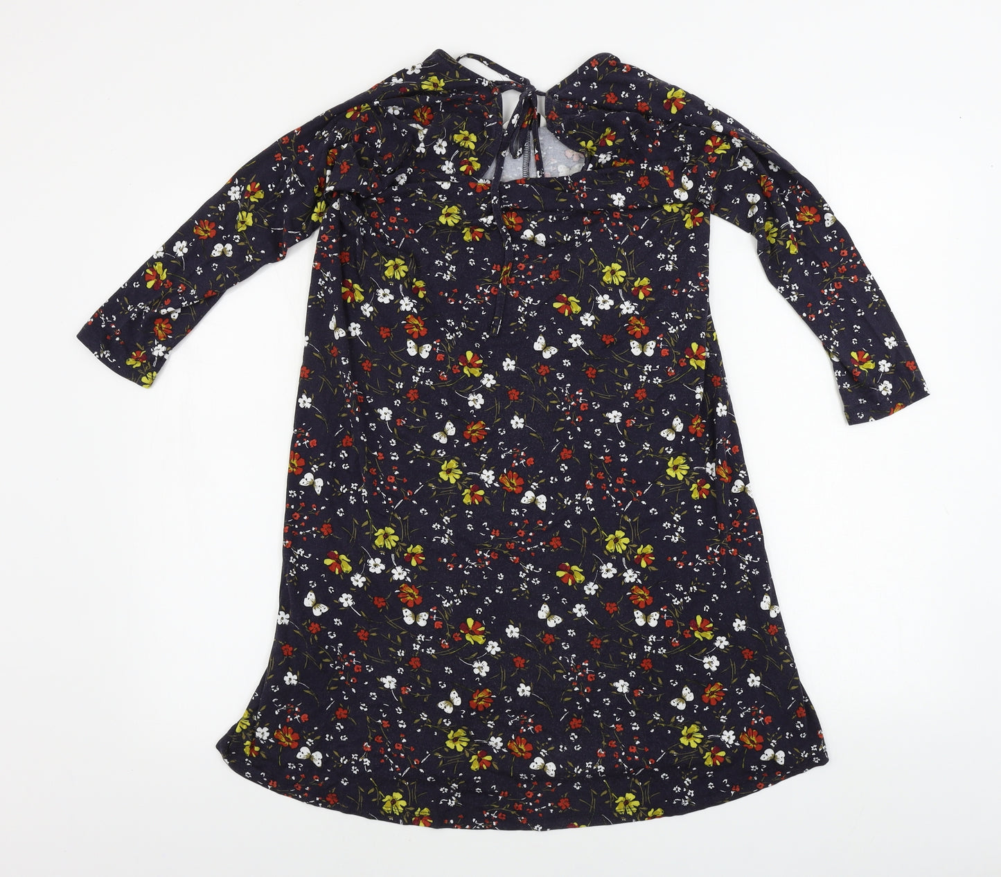 TU Womens Black Floral  A-Line  Size 10