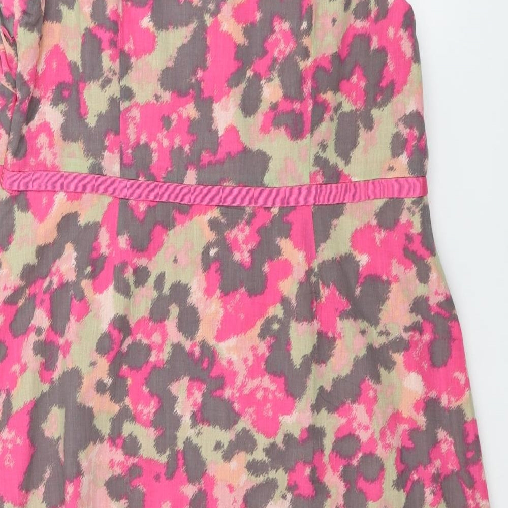 Monsoon Womens Pink Animal Print  A-Line  Size 16