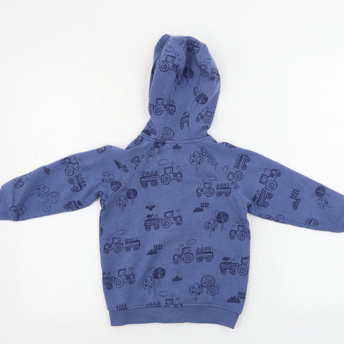 Preworn  Boys Blue   Full Zip Hoodie Size 3-4 Years