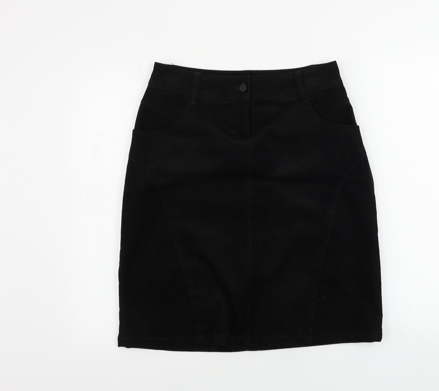 NEXT  Womens Black  Corduroy A-Line Skirt Size 8