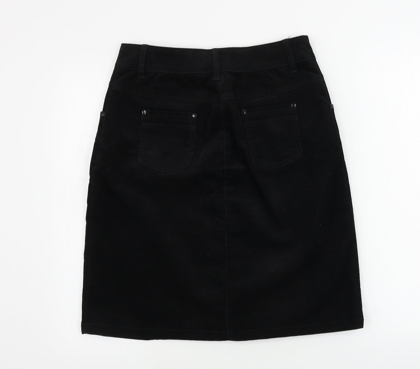 NEXT  Womens Black  Corduroy A-Line Skirt Size 8