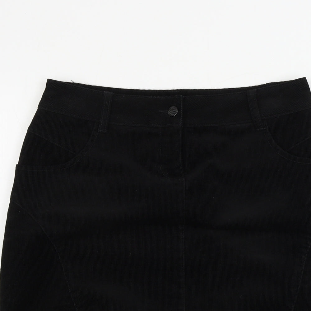 NEXT  Womens Black  Corduroy A-Line Skirt Size 8