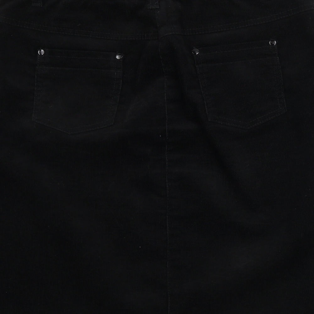 NEXT  Womens Black  Corduroy A-Line Skirt Size 8