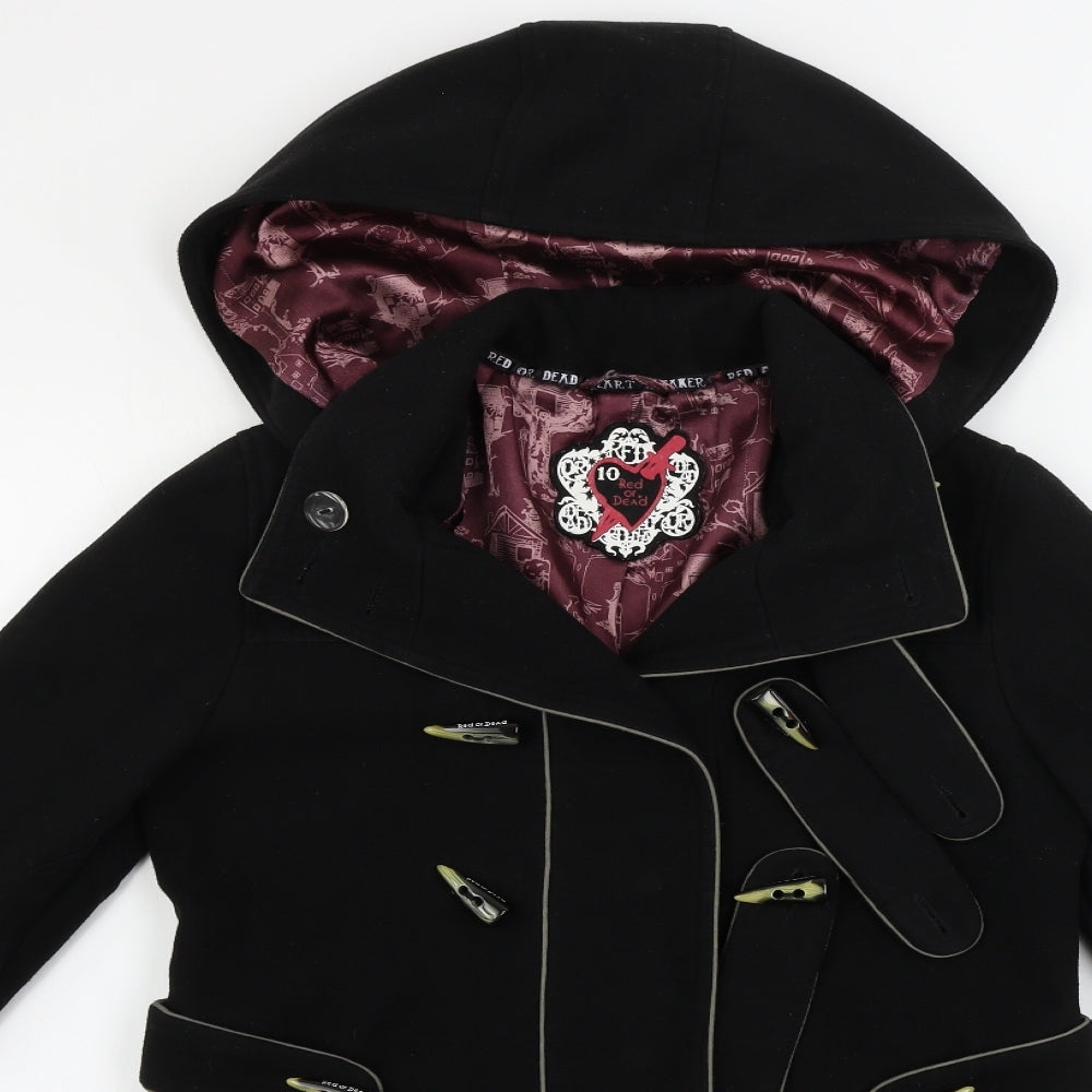 Red or Dead Womens Black   Jacket Coat Size 10