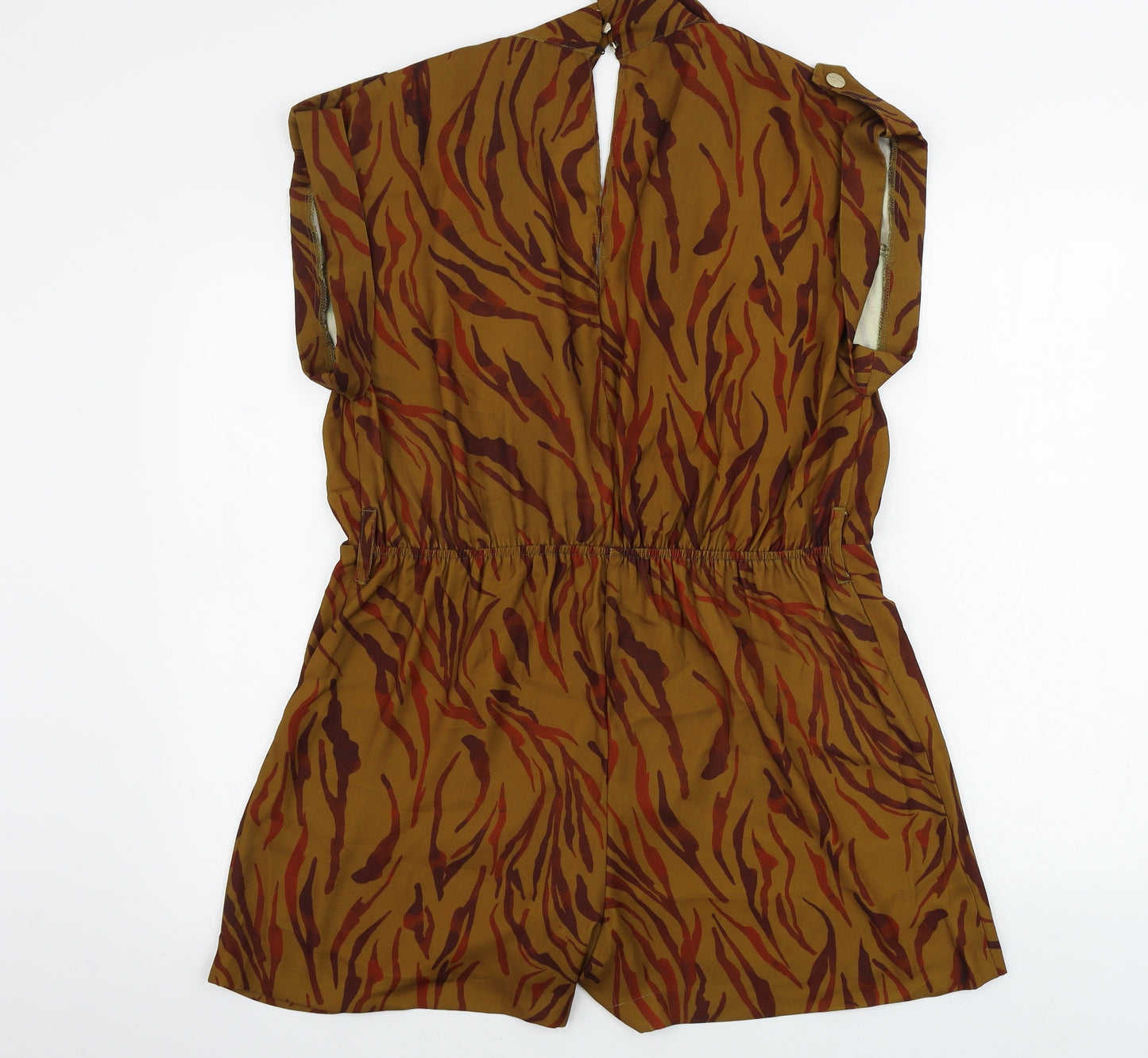 River Island  Womens Brown Animal Print  Jumpsuit One-Piece Size 14