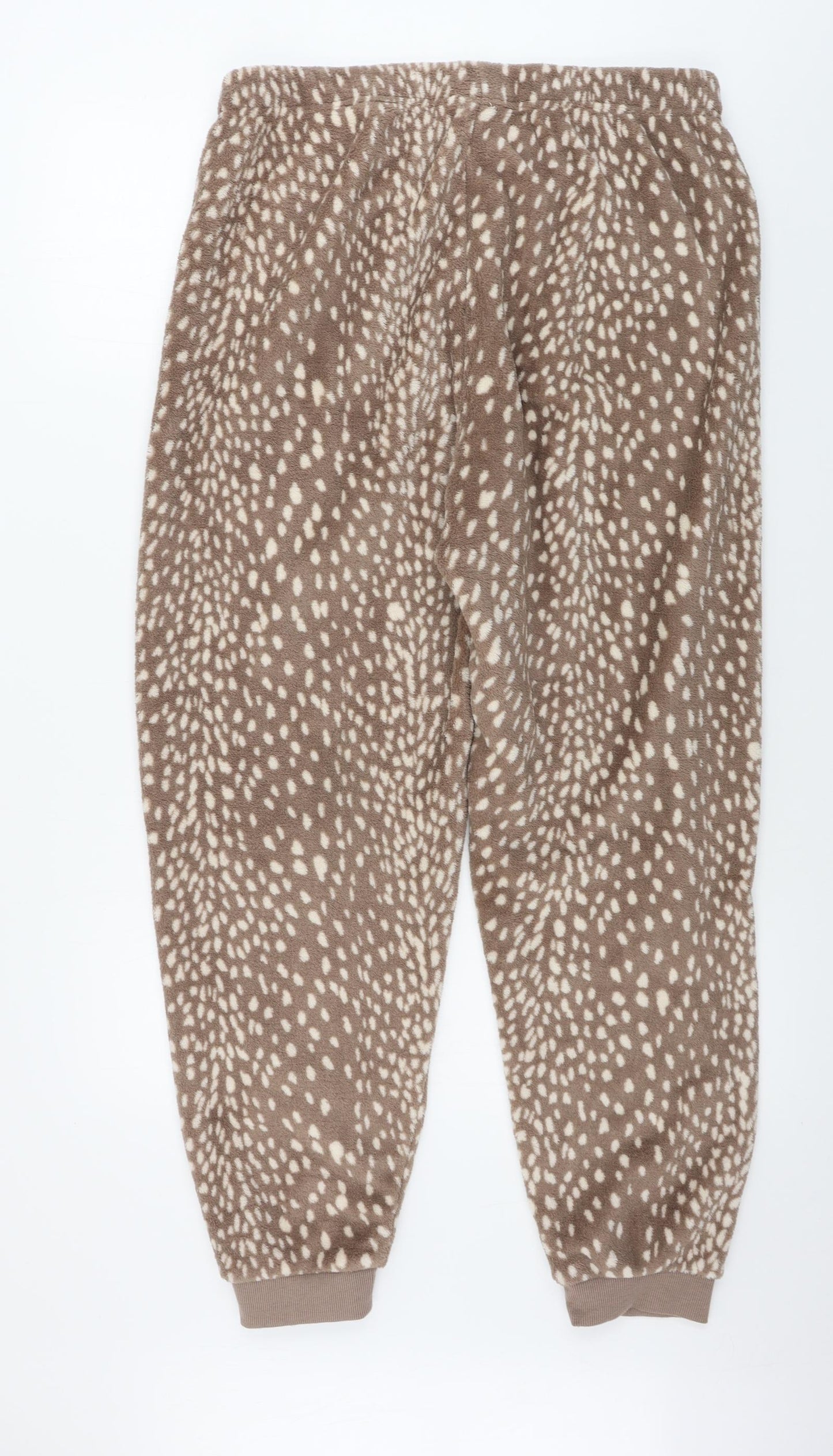 Primark  Womens Beige Animal Print  Sweatpants Trousers Size L L25 in