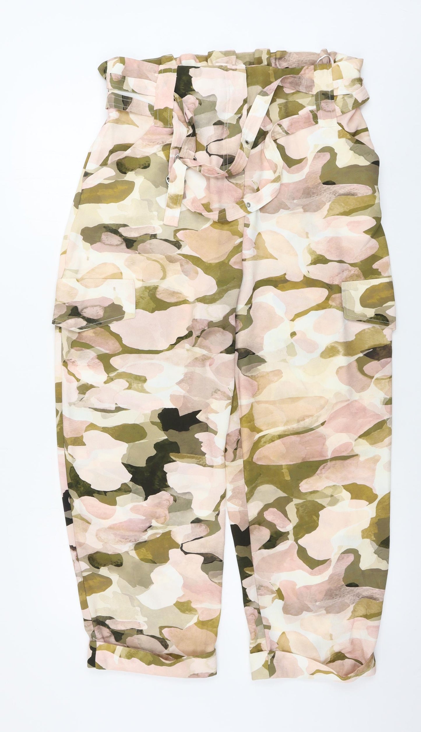 River Island  Womens Pink Camouflage  Trousers  Size 16 L27 in