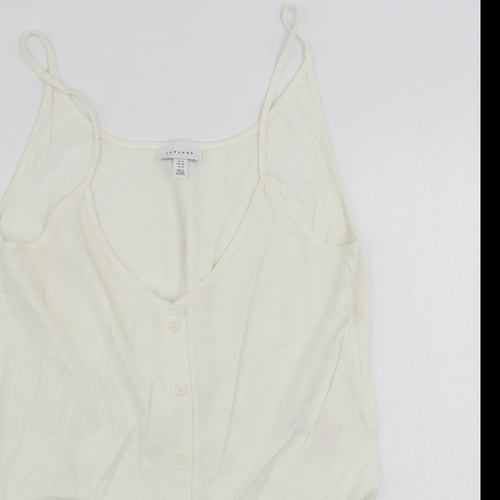Topshop  Womens Ivory   Basic Tank Size 14