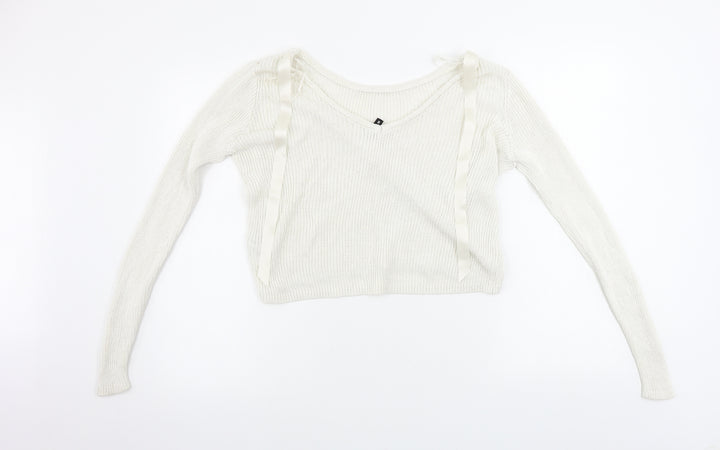 H&M  Womens Ivory   Pullover Jumper Size S