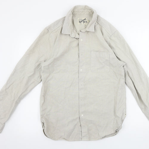 Topman  Mens Beige    Button-Up Size M