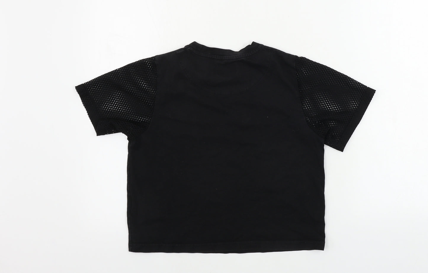 Pink Soda Womens Black   Cropped T-Shirt Size 8