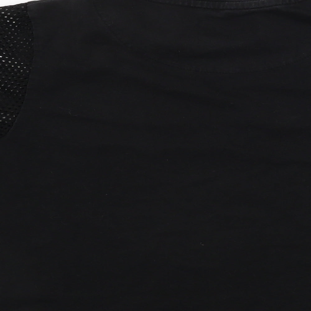 Pink Soda Womens Black   Cropped T-Shirt Size 8