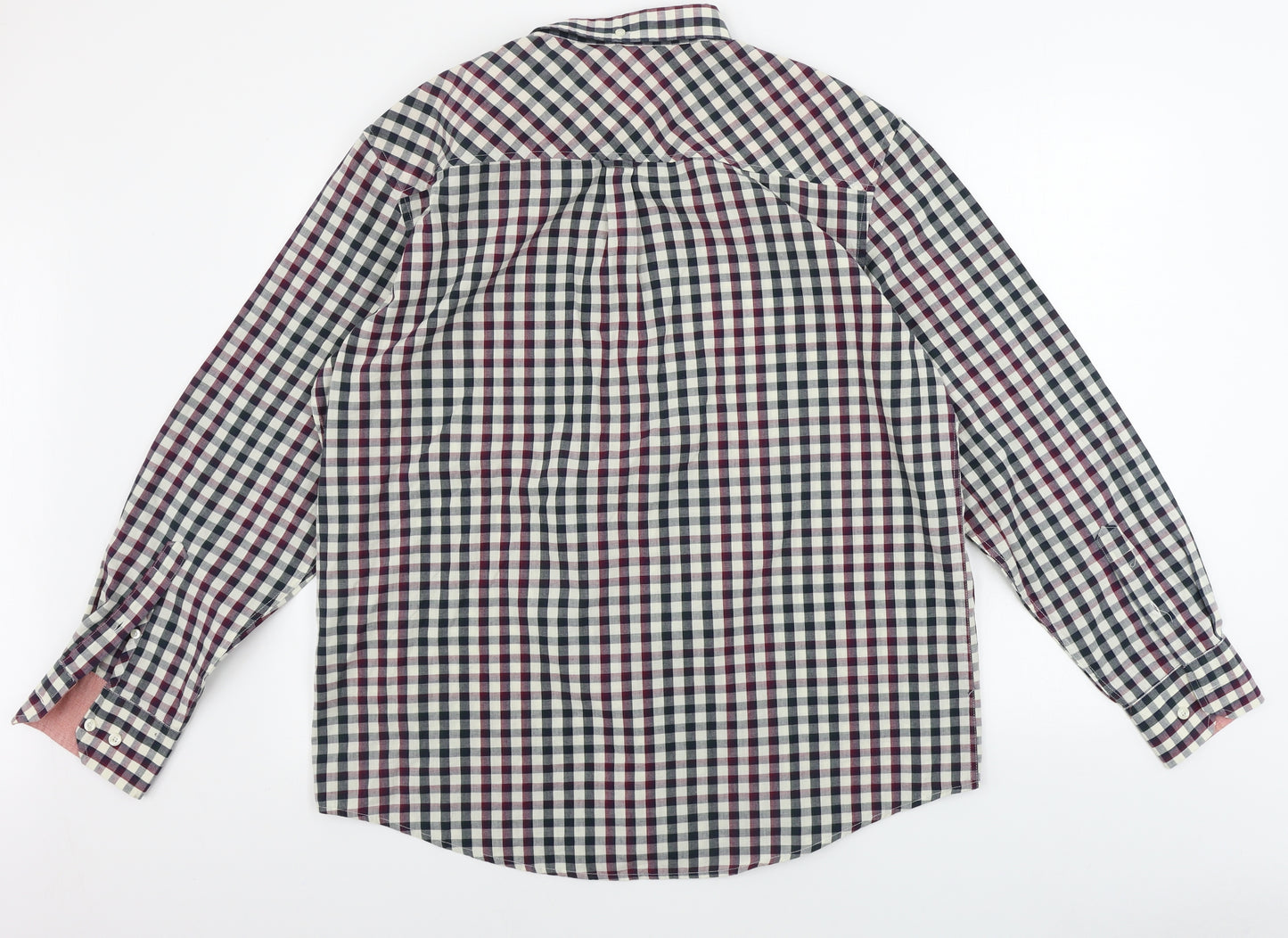 Ben Sherman  Mens White Check   Button-Up Size 2XL