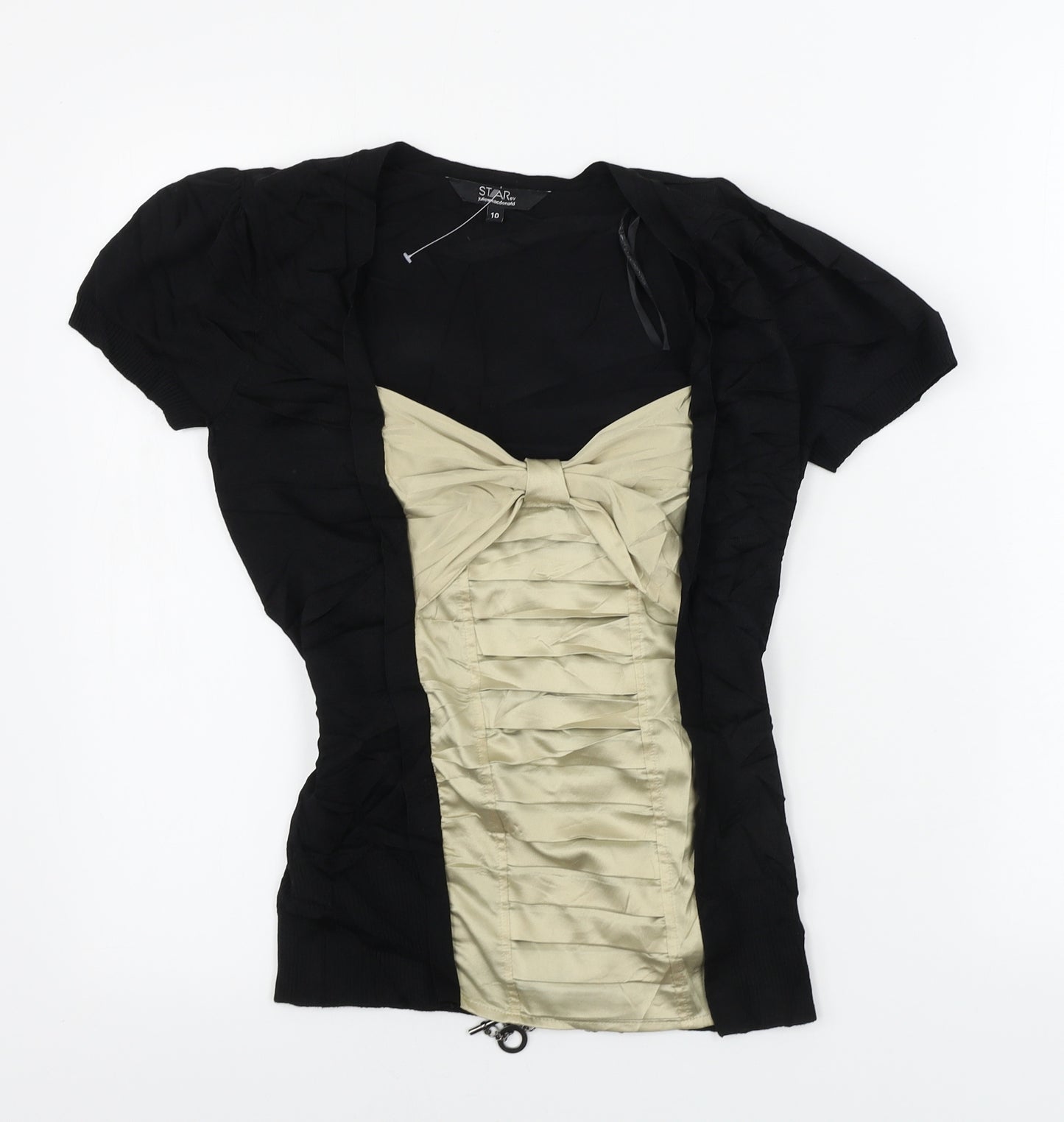 Julien Macdonald Womens Black   Basic T-Shirt Size 10