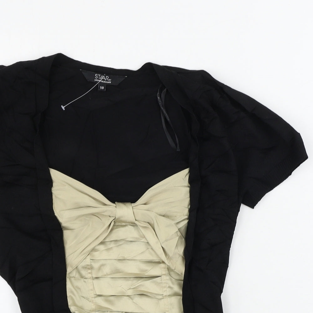 Julien Macdonald Womens Black   Basic T-Shirt Size 10
