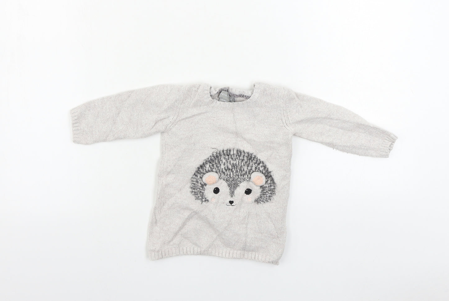 Primark Girls Grey   Pullover Jumper Size 12-18 Months