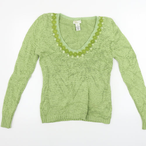 Tweeds Womens Green   Pullover Jumper Size M