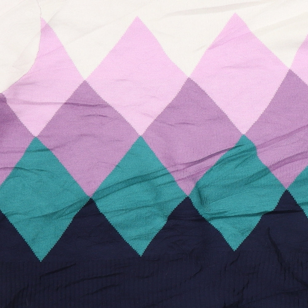 Marks and Spencer  Womens Purple Argyle/Diamond  Pullover Jumper Size 14
