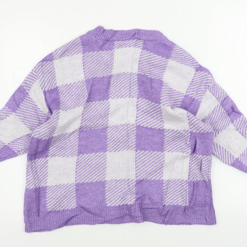 Primark  Womens Purple Check  Pullover Jumper Size S