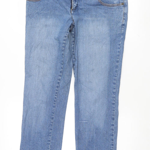 Preworn Womens Blue   Straight Jeans Size 16 L30.5 in