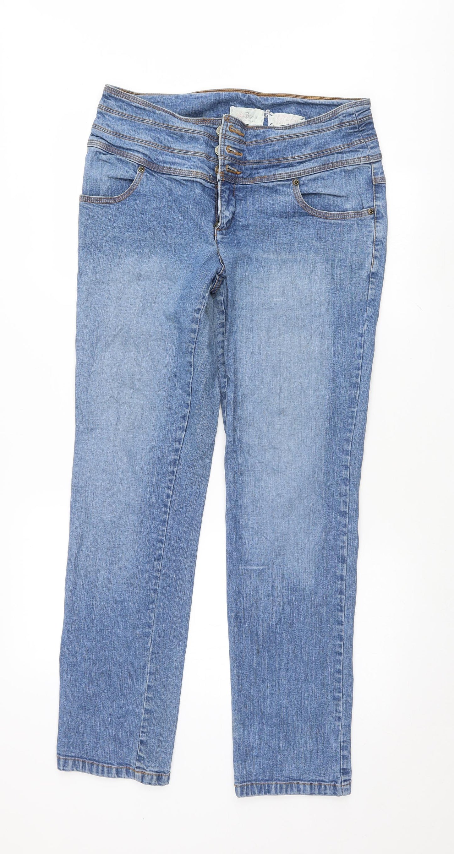 Preworn Womens Blue   Straight Jeans Size 16 L30.5 in