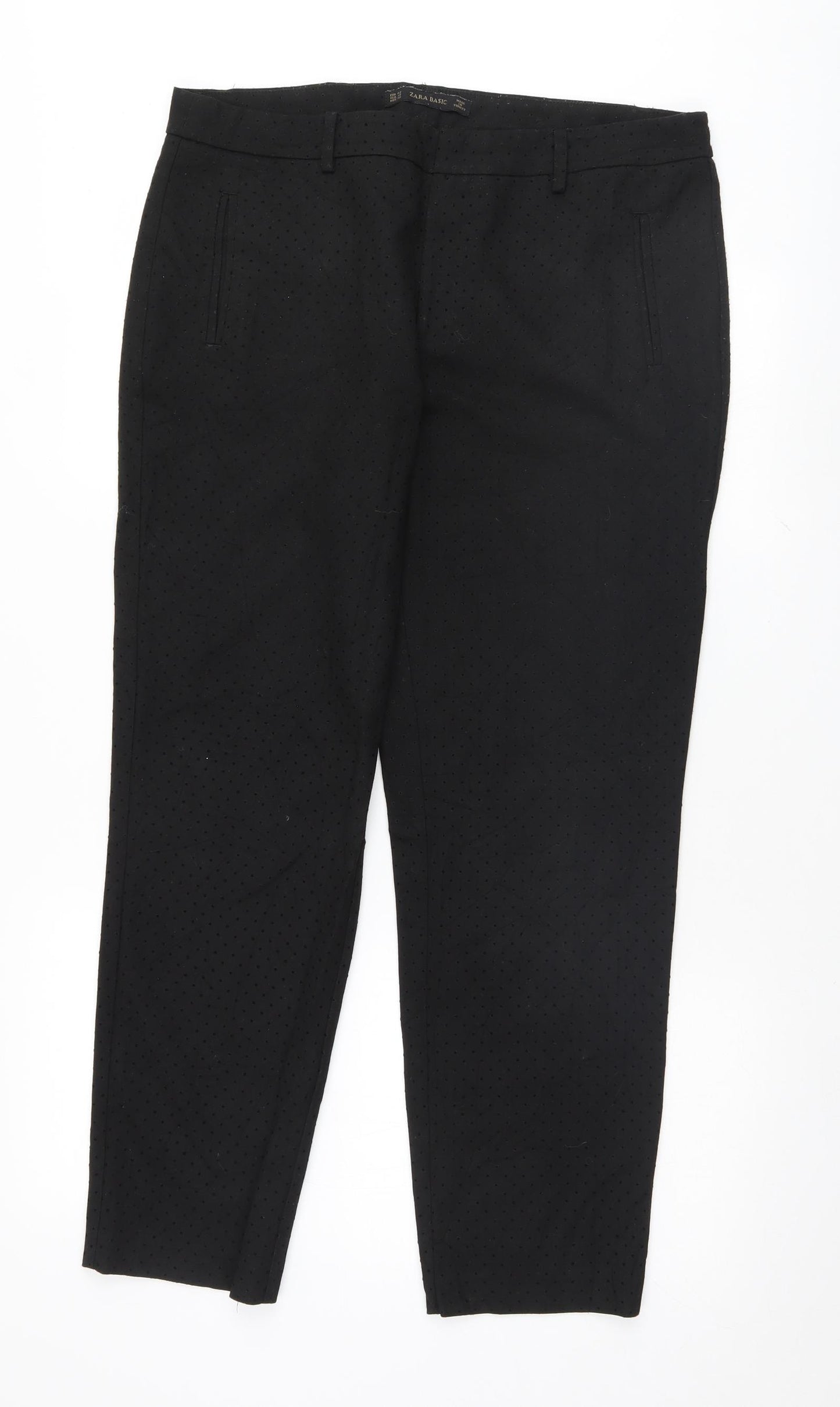 Zara Womens Black   Trousers  Size 14 L28 in