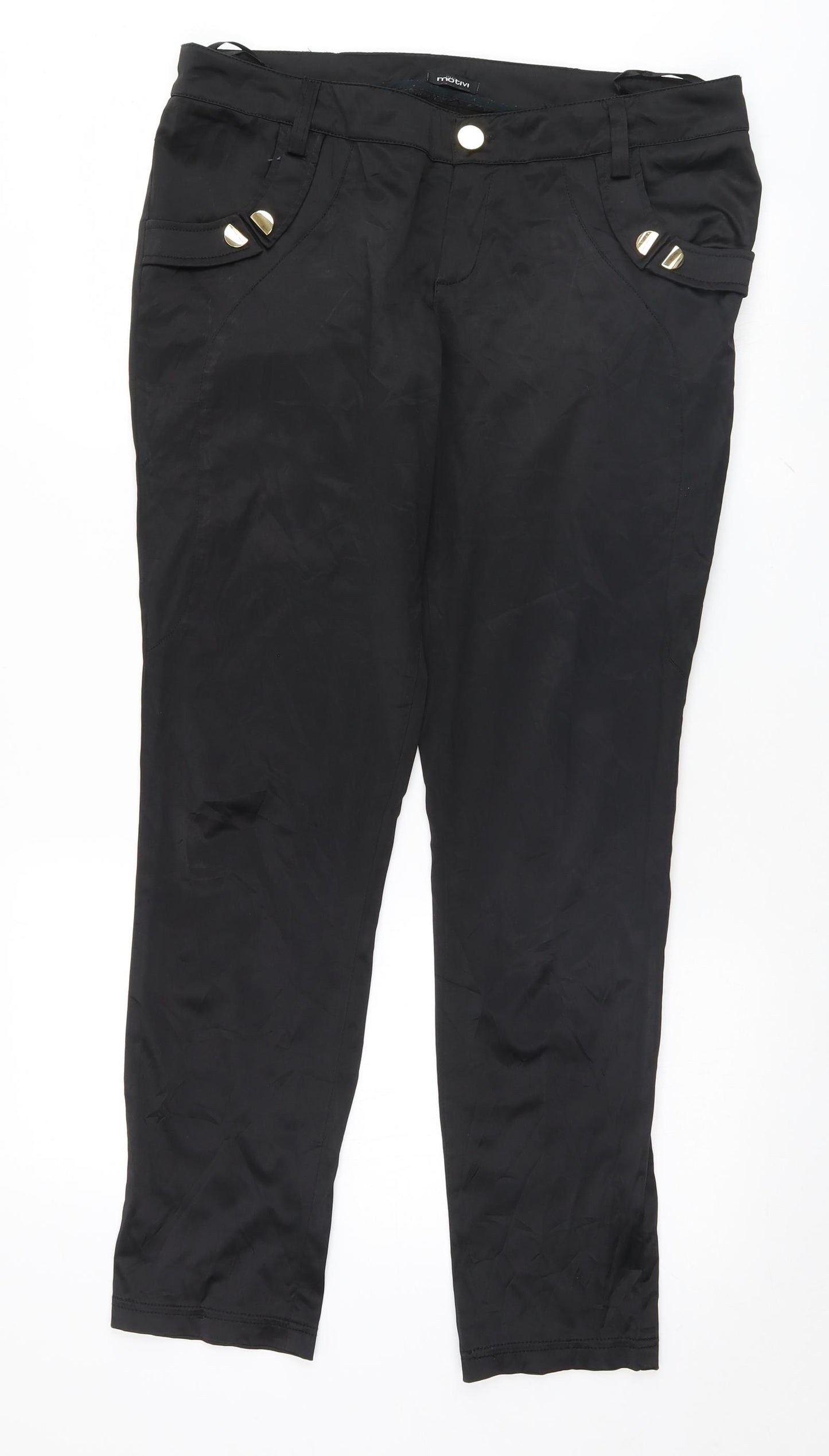 MOTIVI Womens Black   Trousers  Size 14 L29 in