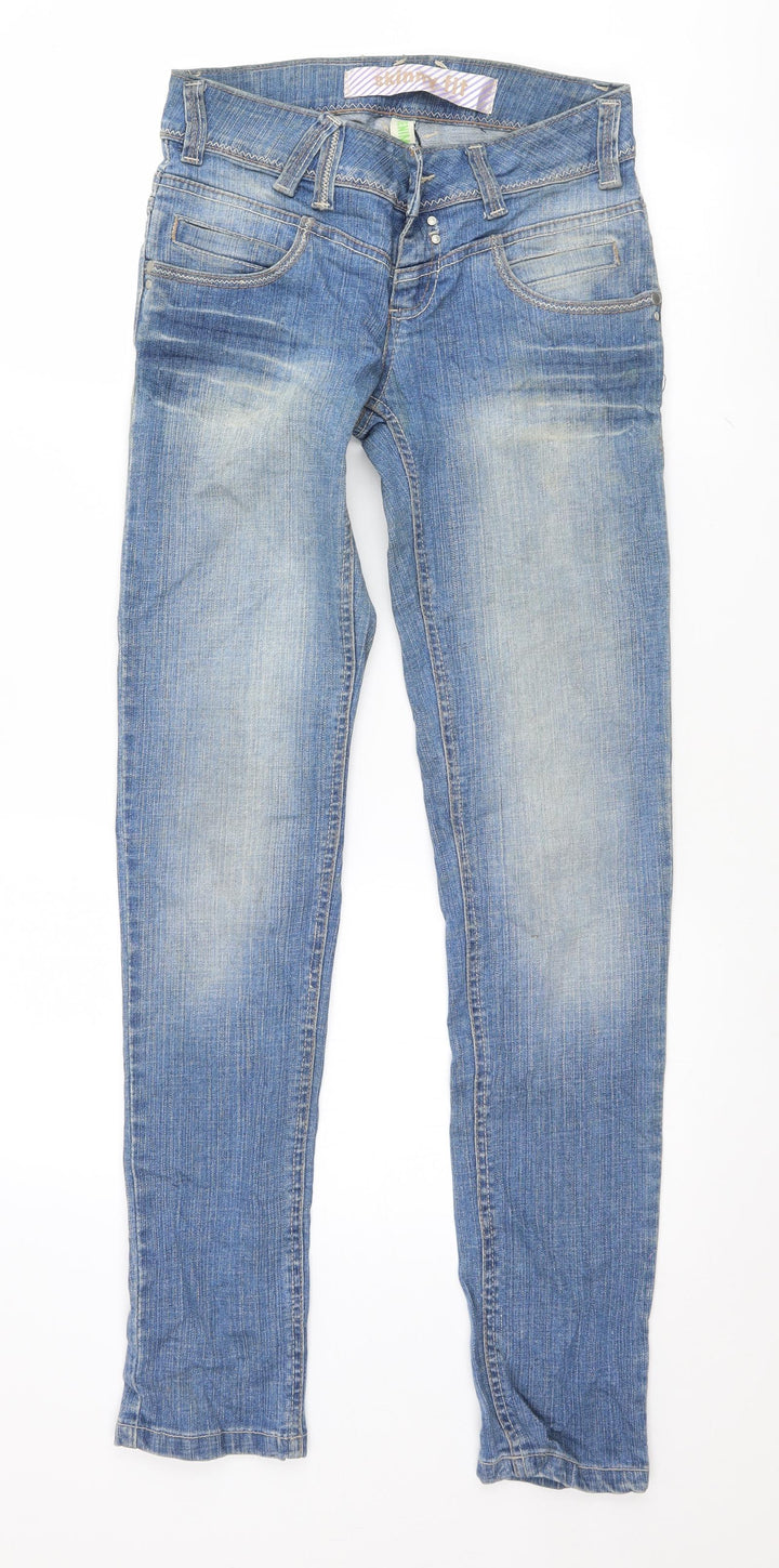 Denim & Co. Womens Blue Straight Jeans Size 8 L31 in