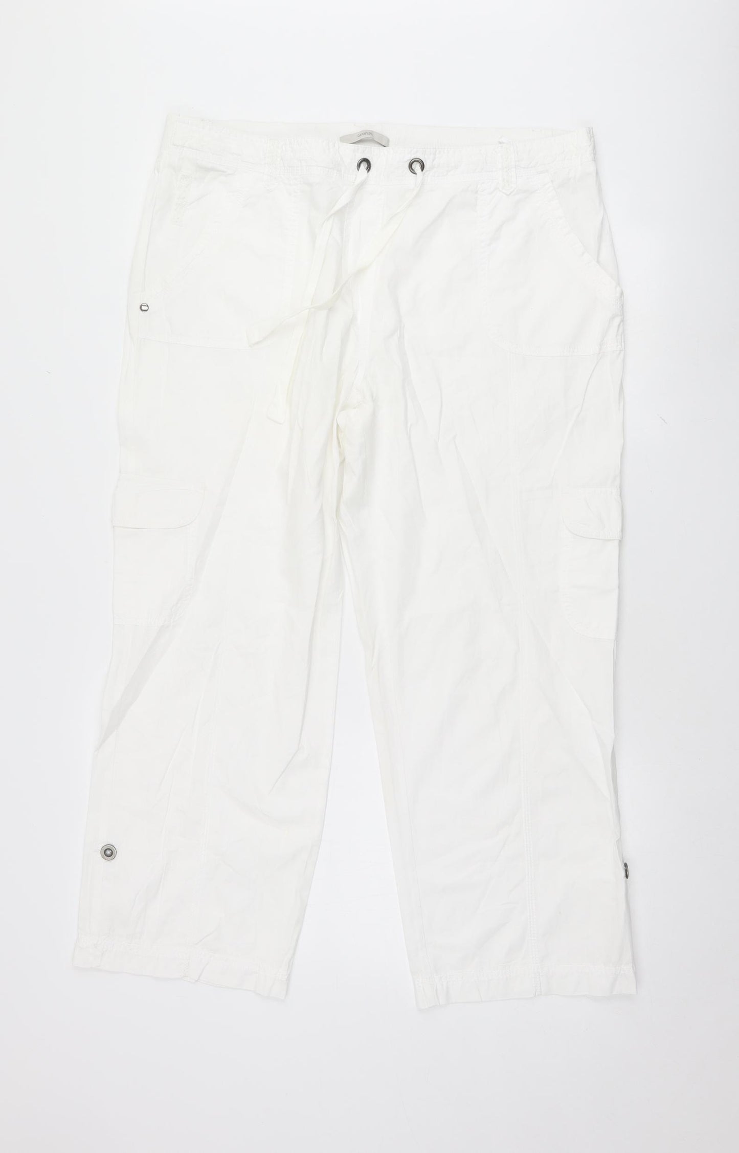 George Womens White   Trousers  Size 16 L26 in