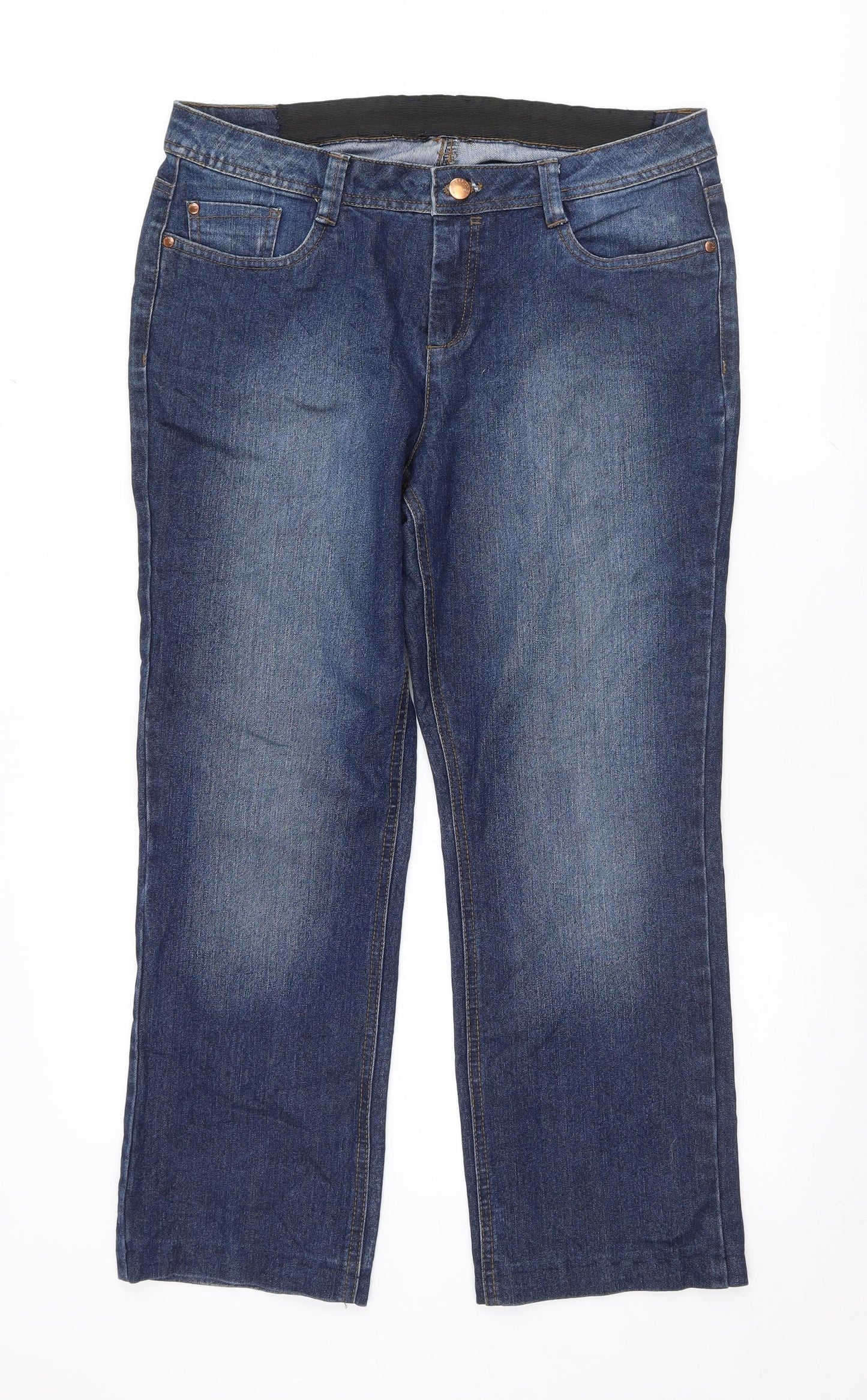 Preworn Womens Blue   Wide-Leg Jeans Size 16 L27 in