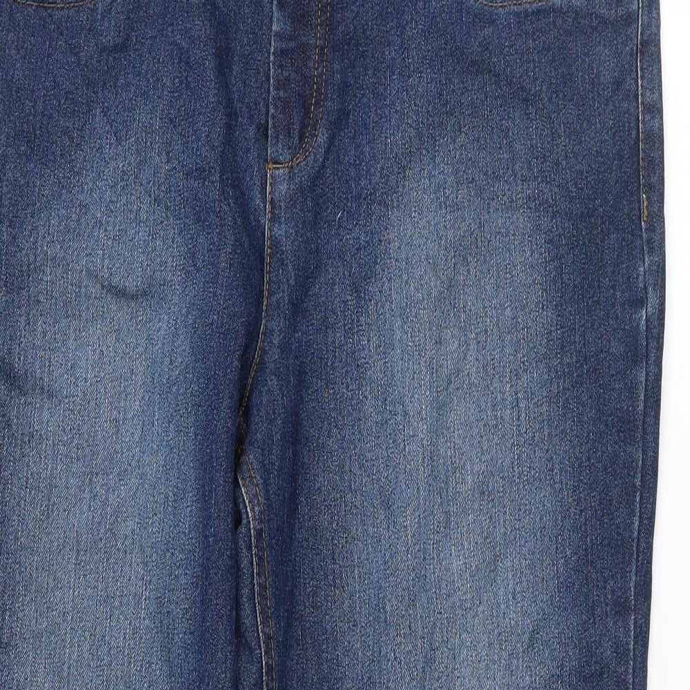 Preworn Womens Blue   Wide-Leg Jeans Size 16 L27 in