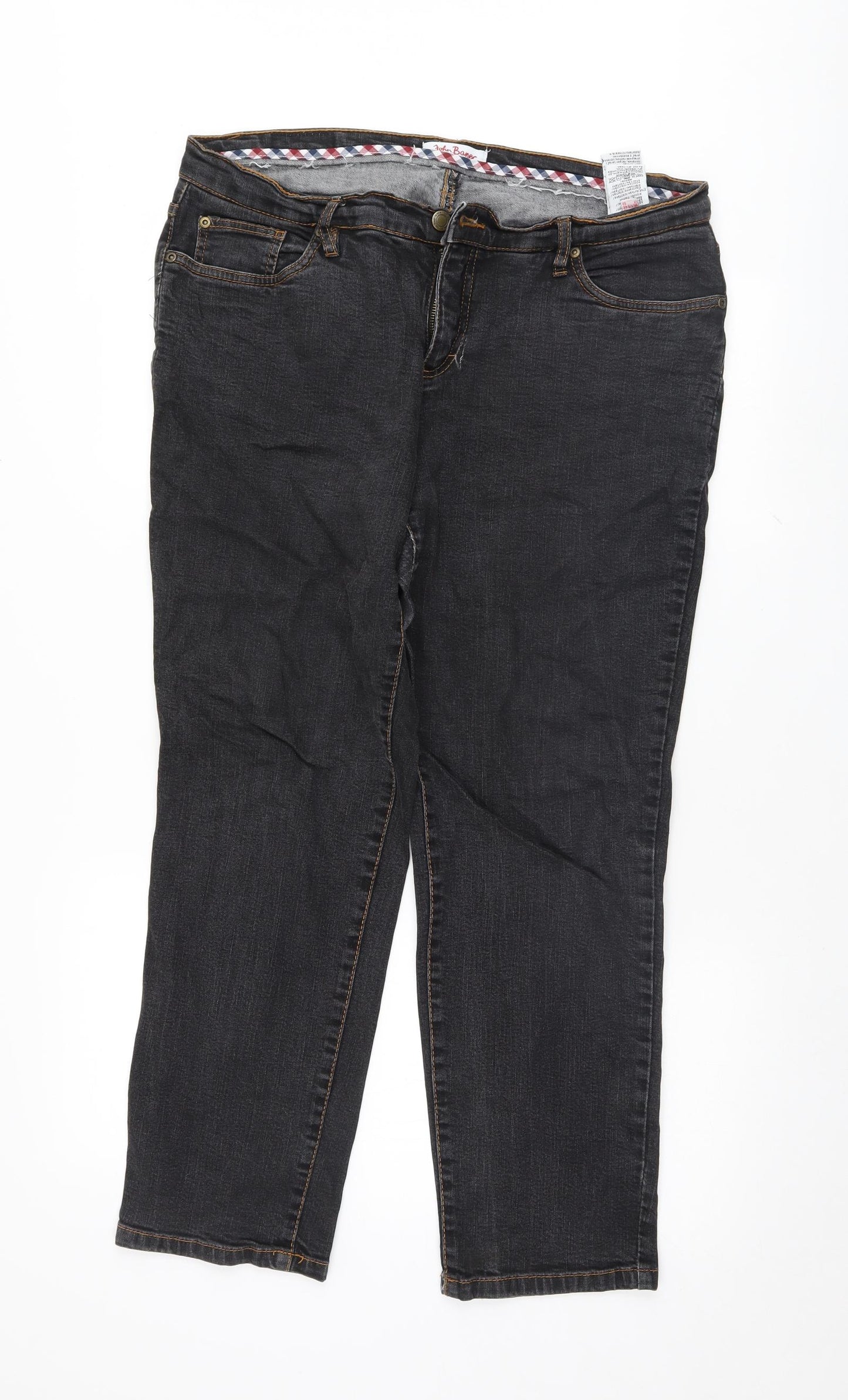 John Baner Womens Black   Straight Jeans Size 18 L28 in