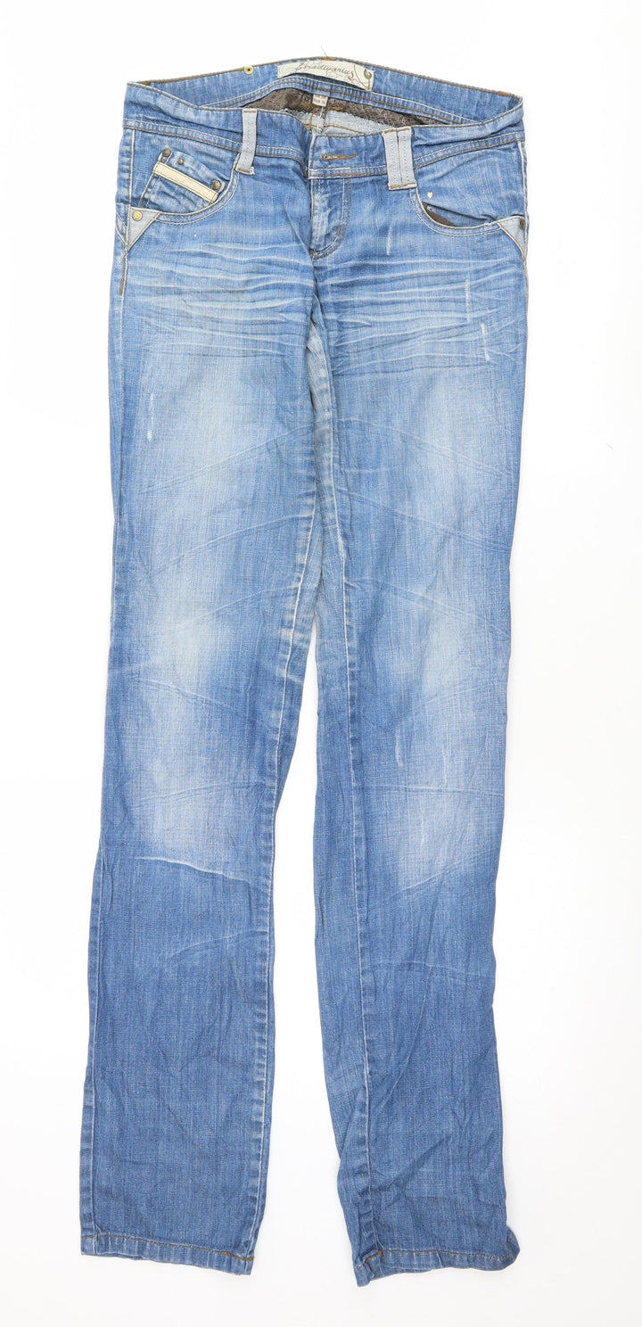 Astradivarius Womens Blue   Straight Jeans Size 8 L36 in
