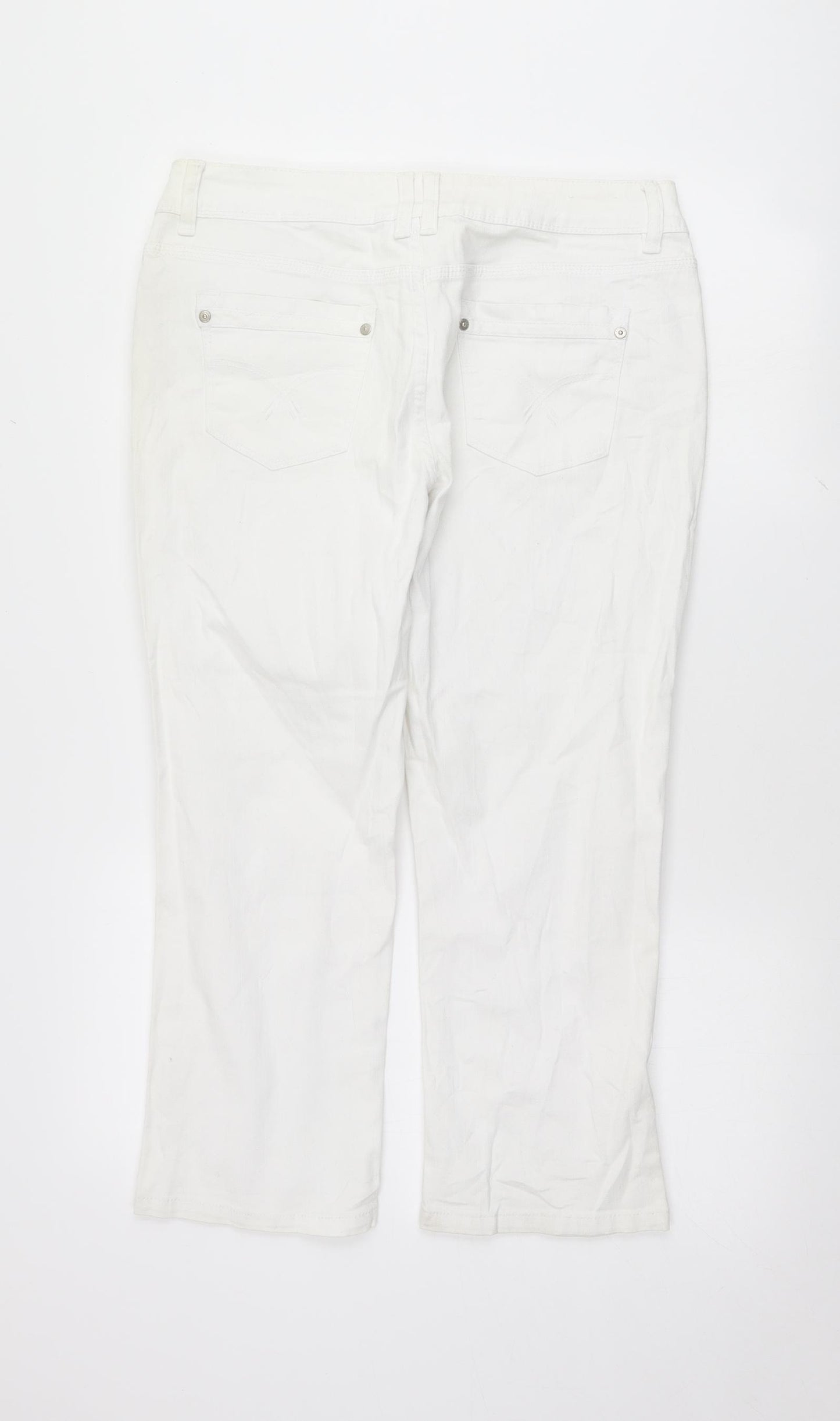 yes yes  Womens White   Tapered Jeans Size 14 L24 in