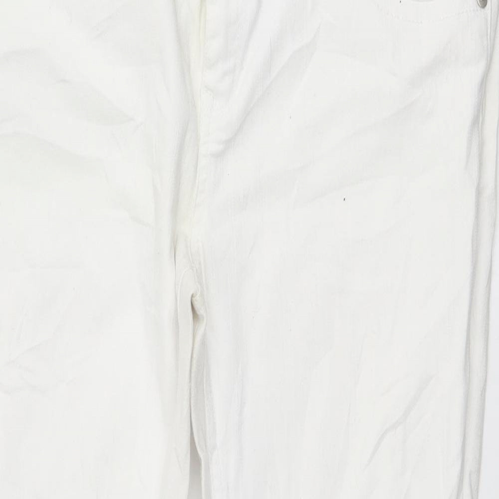 yes yes  Womens White   Tapered Jeans Size 14 L24 in