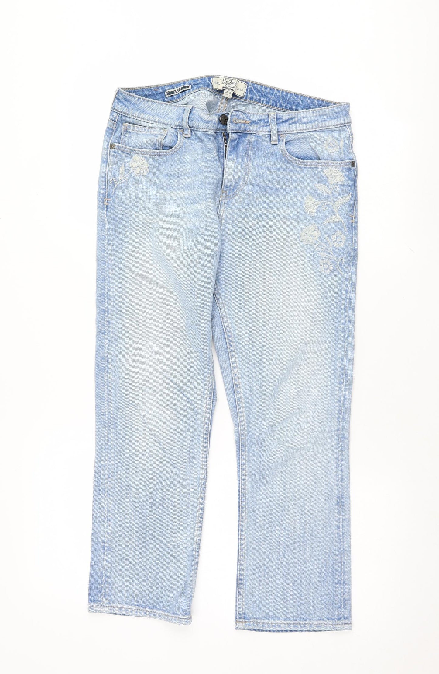 Fat Face Womens Blue   Tapered Jeans Size 10 L23.5 in