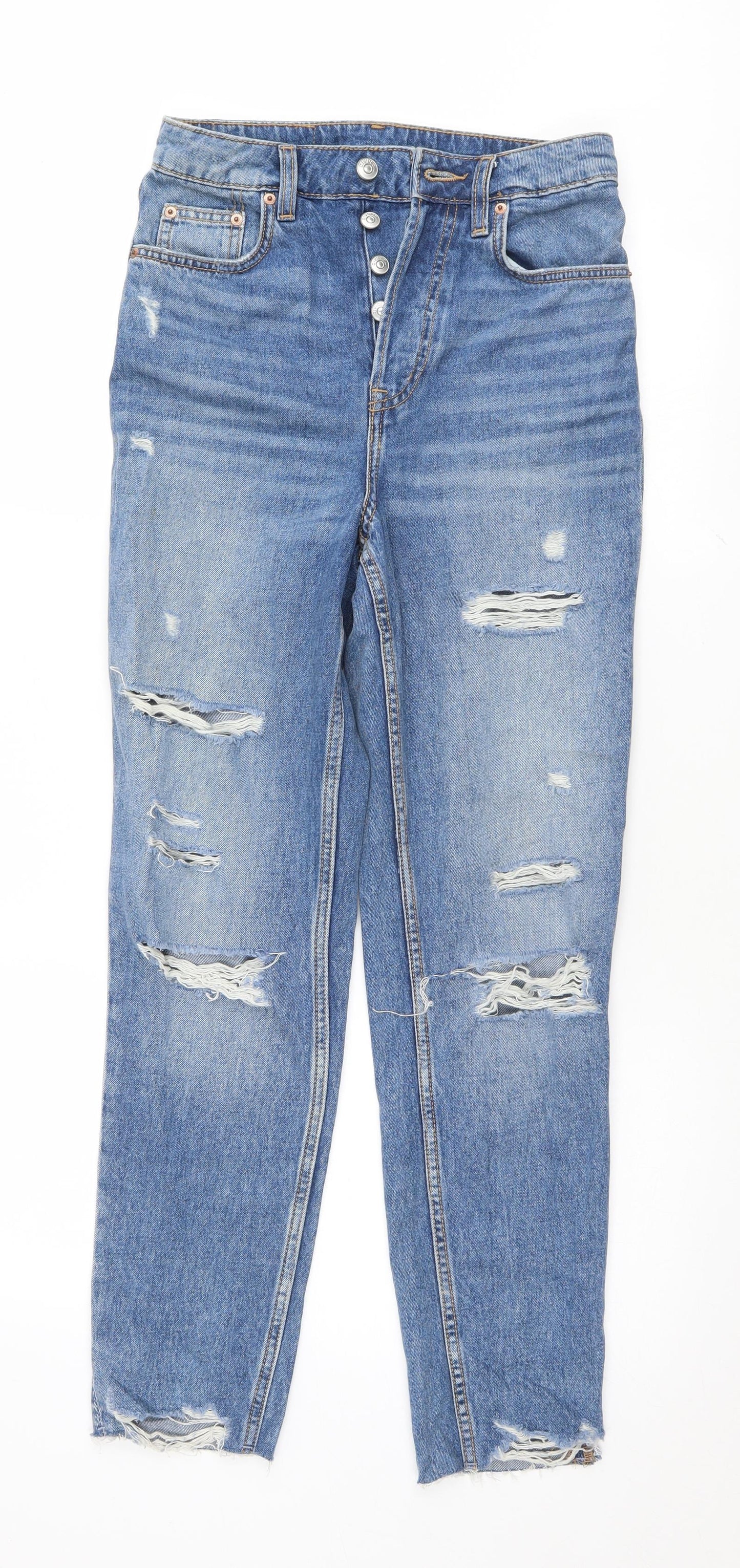 H&M Womens Blue   Straight Jeans Size 6 L27 in