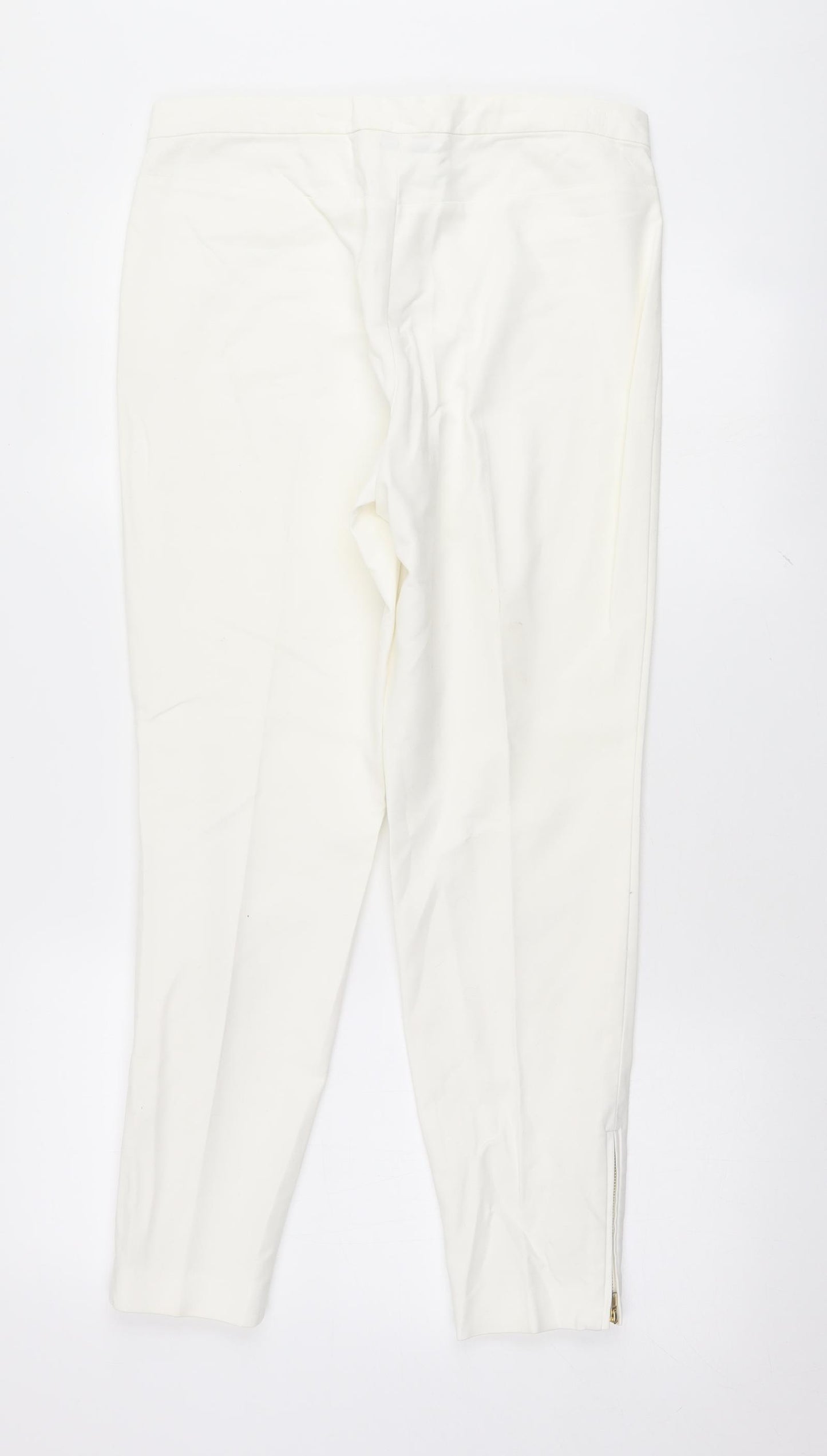 New Look Womens White   Trousers  Size 12 L27.5 in