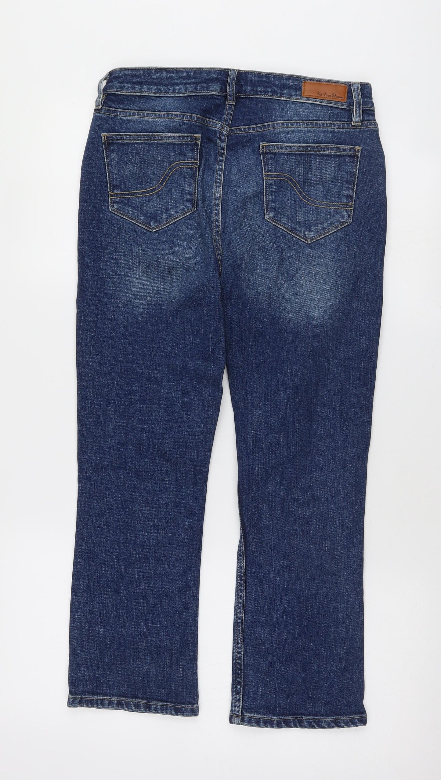 Fat Face Womens Blue   Cropped Jeans Size 10 L24 in