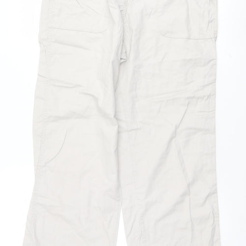 BM Womens White   Trousers  Size 12 L28.5 in