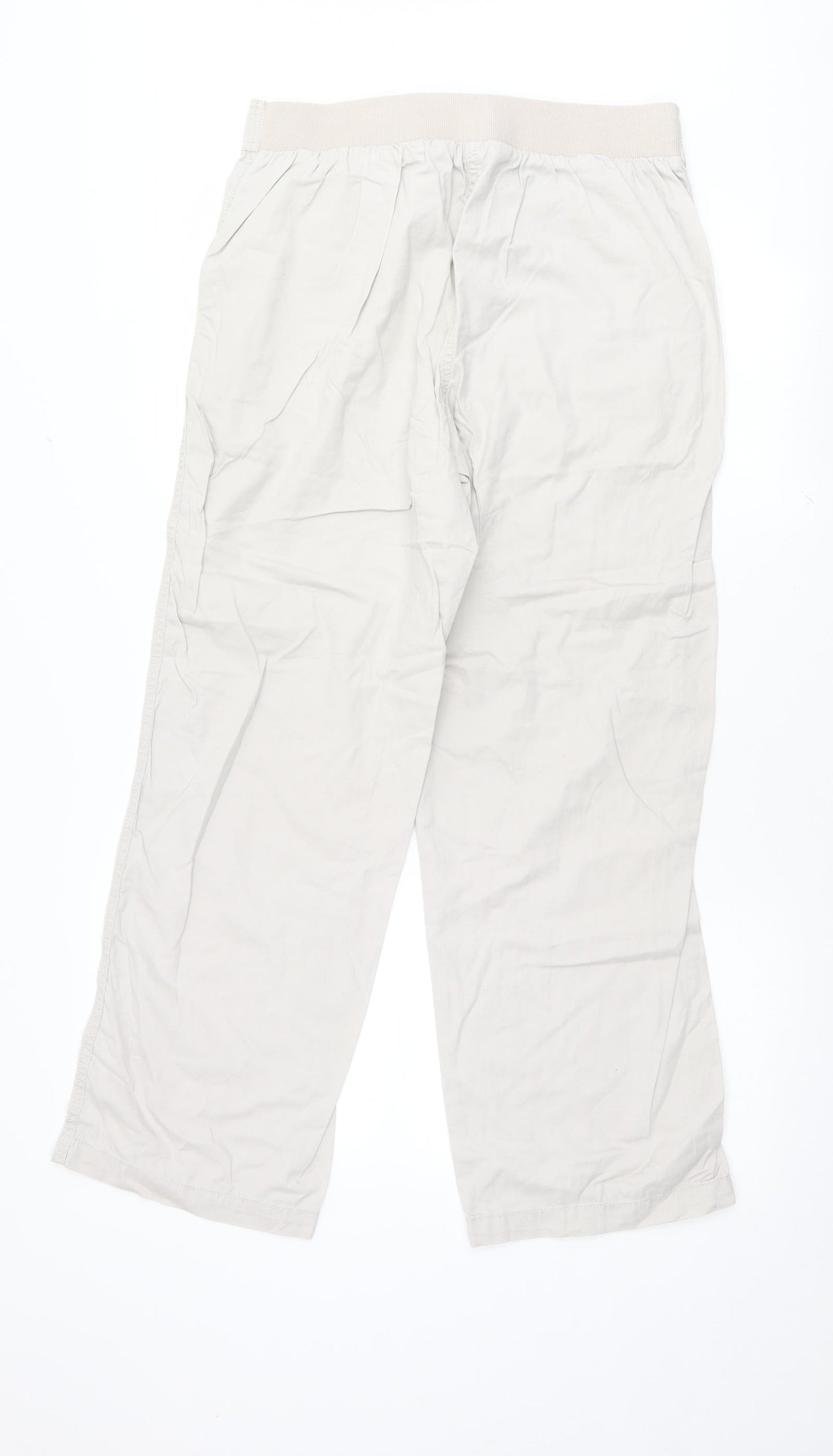 BM Womens White   Trousers  Size 12 L28.5 in
